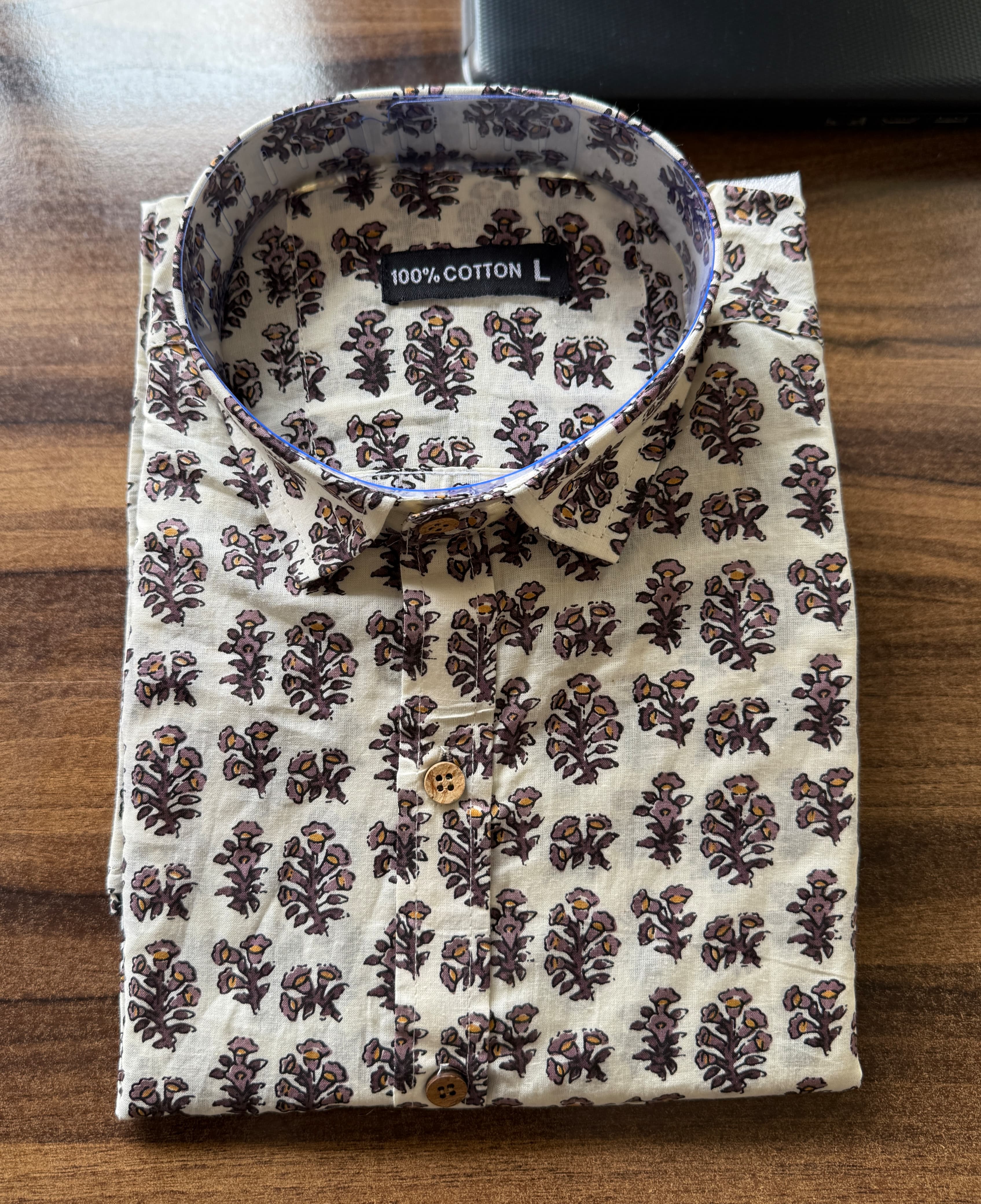 Men’s Rajasthani Traditional Half Sleeves Cotton Shirt