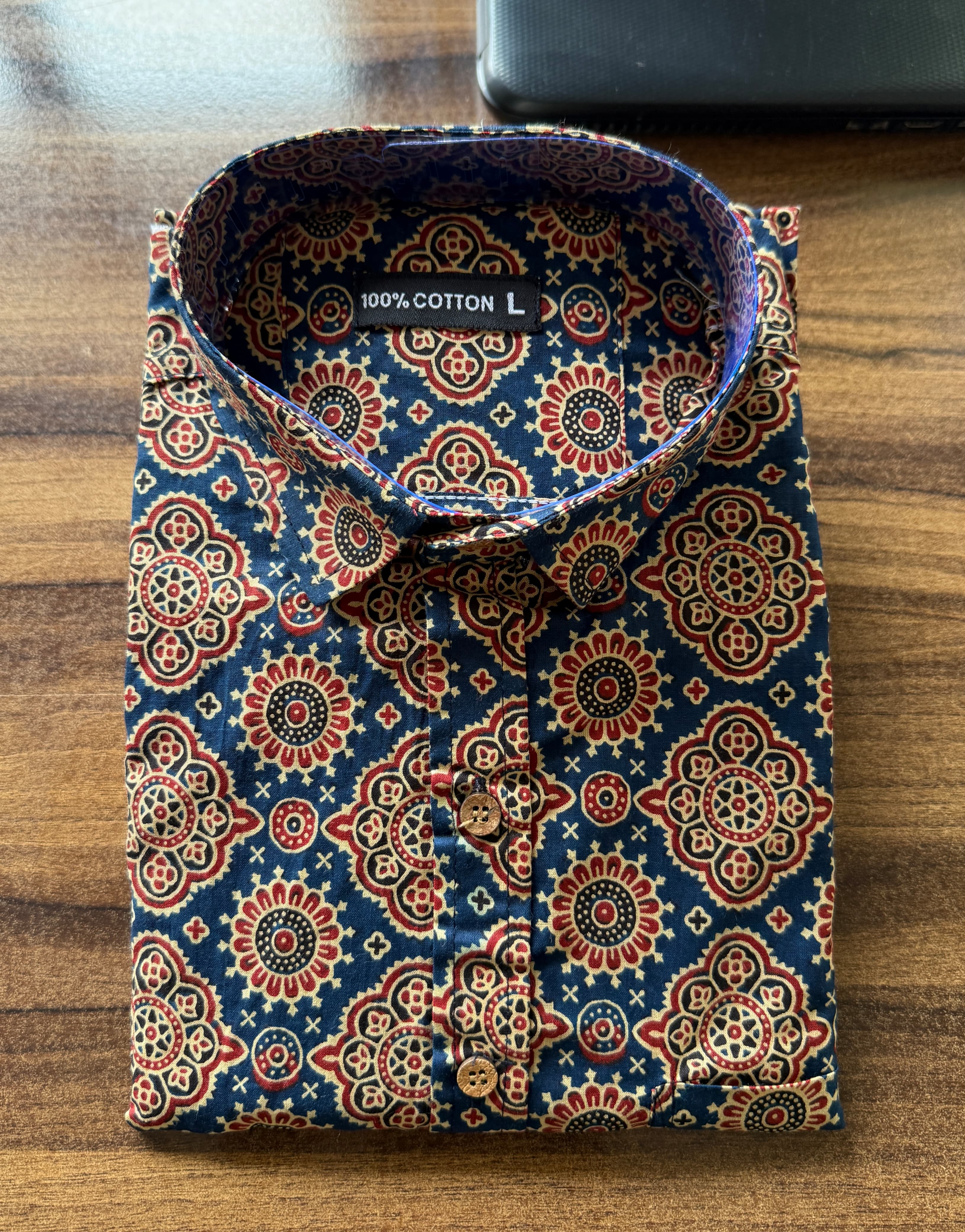 Men’s Rajasthani Traditional Half Sleeves Cotton Shirt