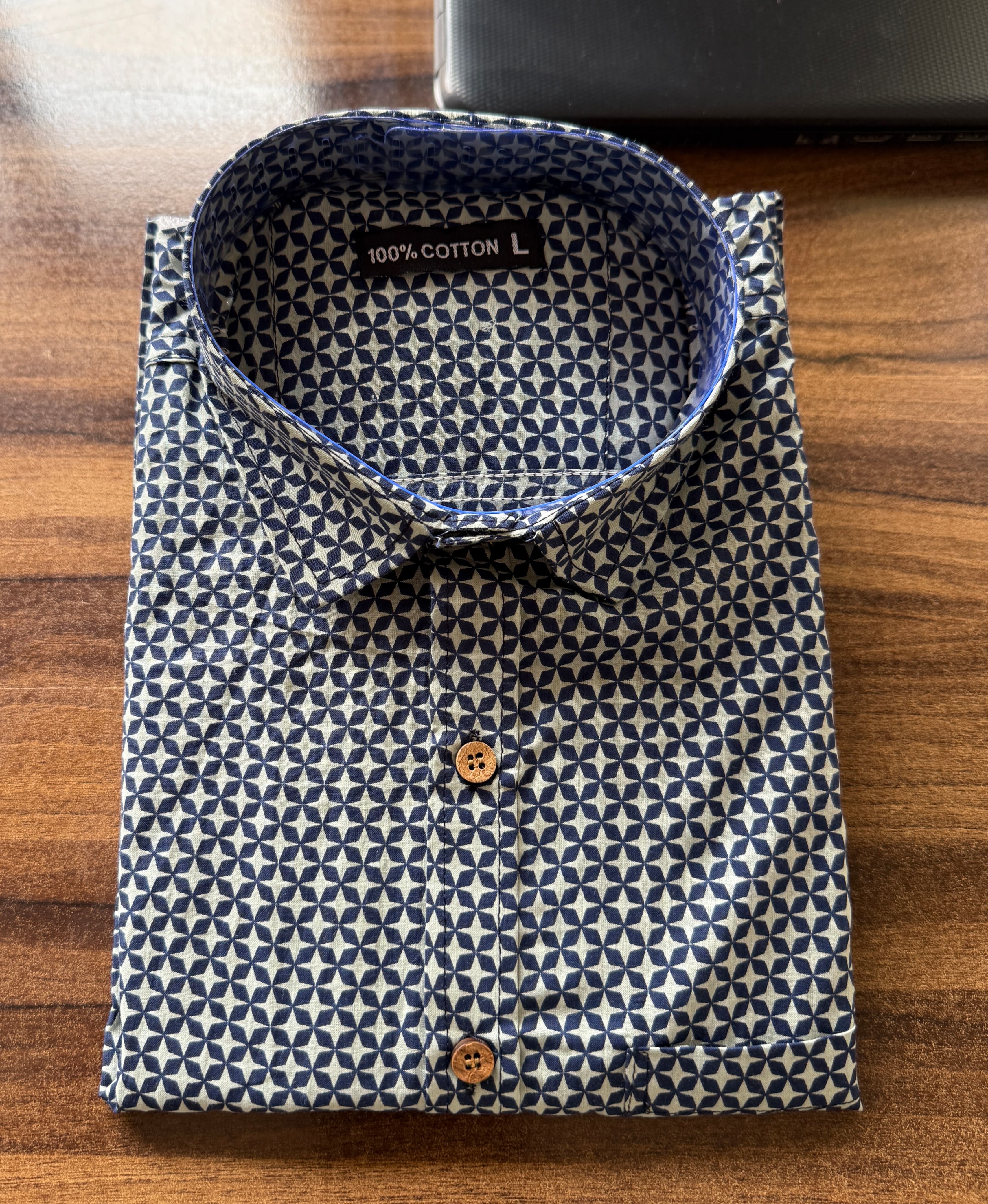 Men’s Rajasthani Traditional Half Sleeves Cotton Shirt