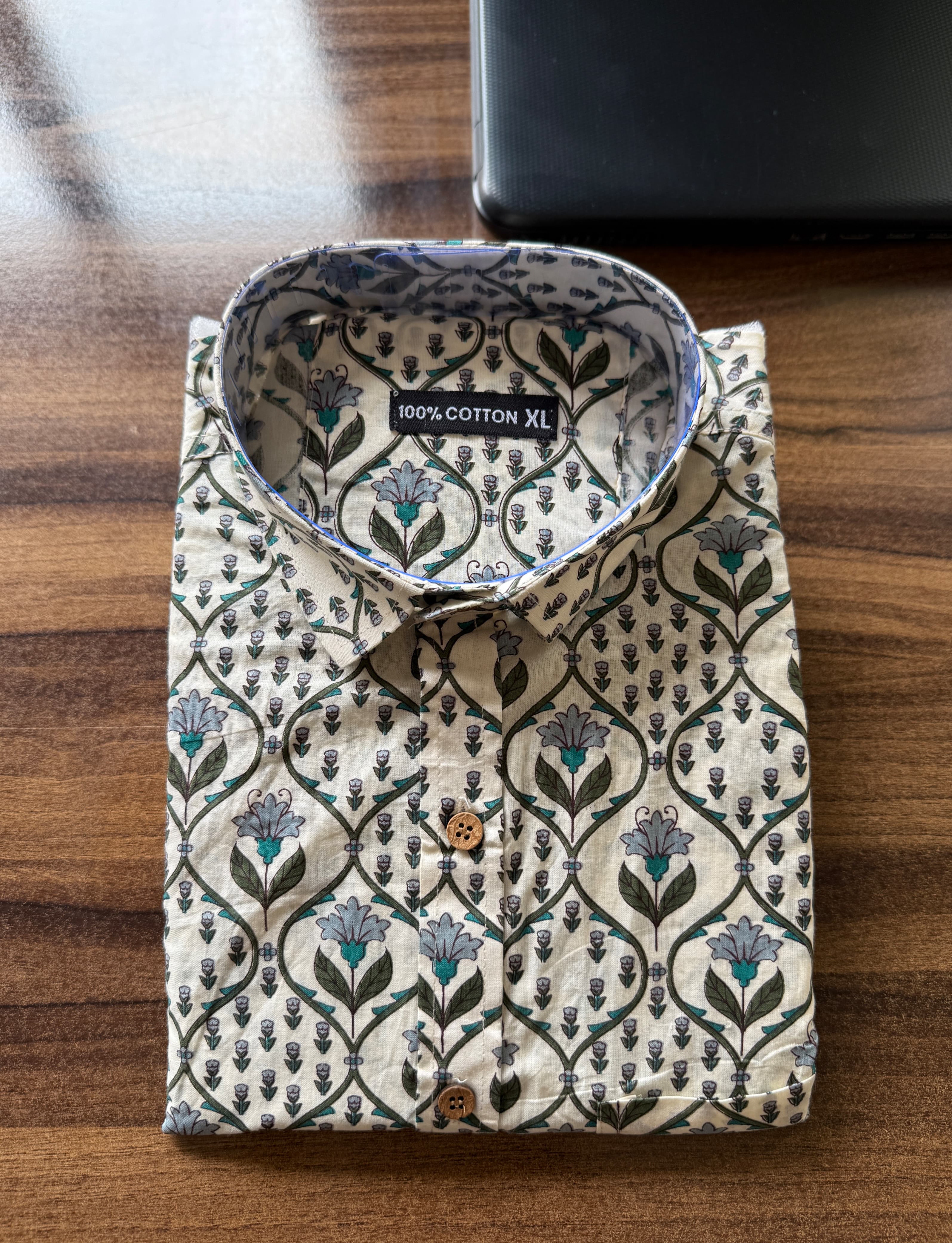 Men’s Rajasthani Traditional Half Sleeves Cotton Shirt