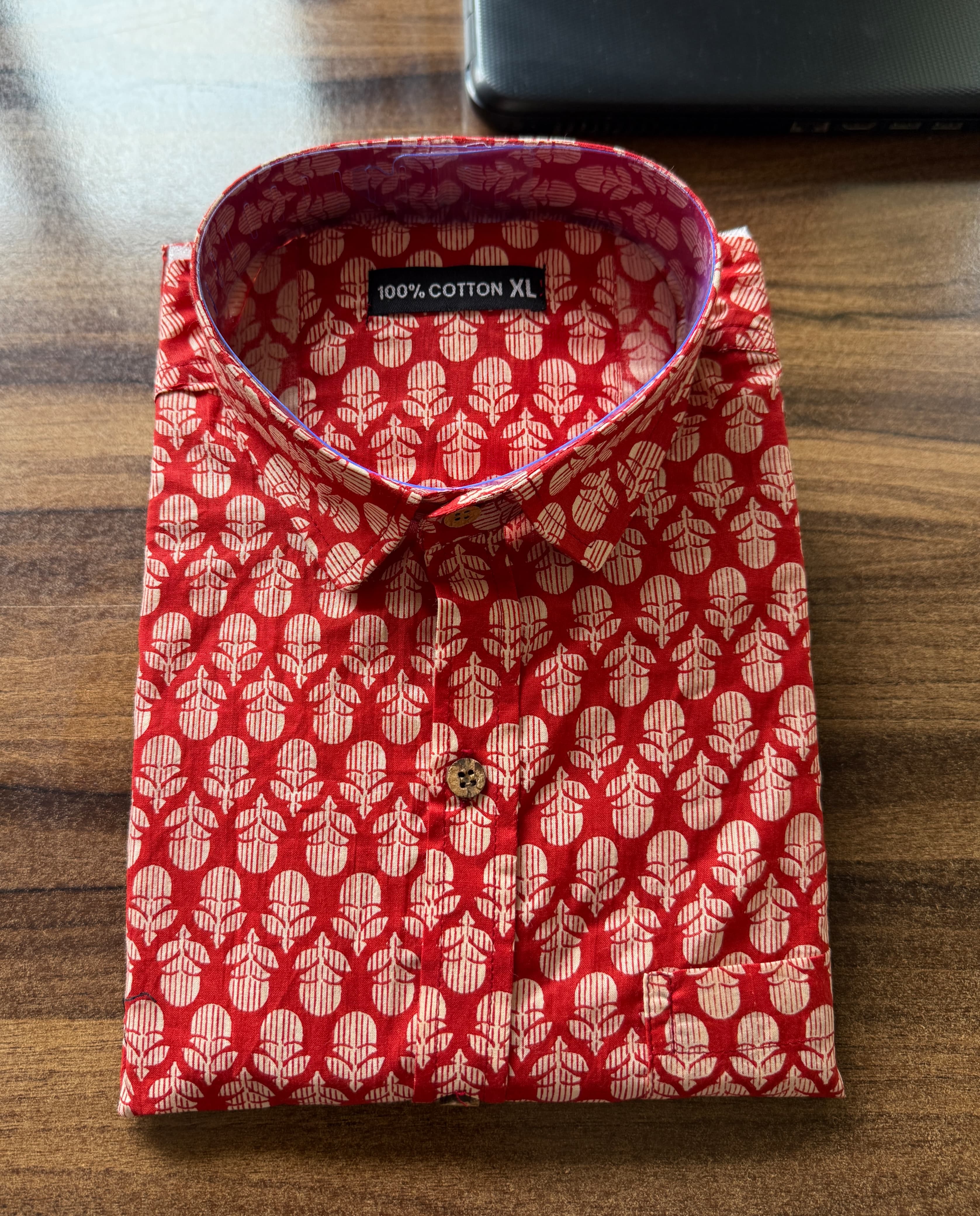 Men’s Rajasthani Traditional Half Sleeves Cotton Shirt