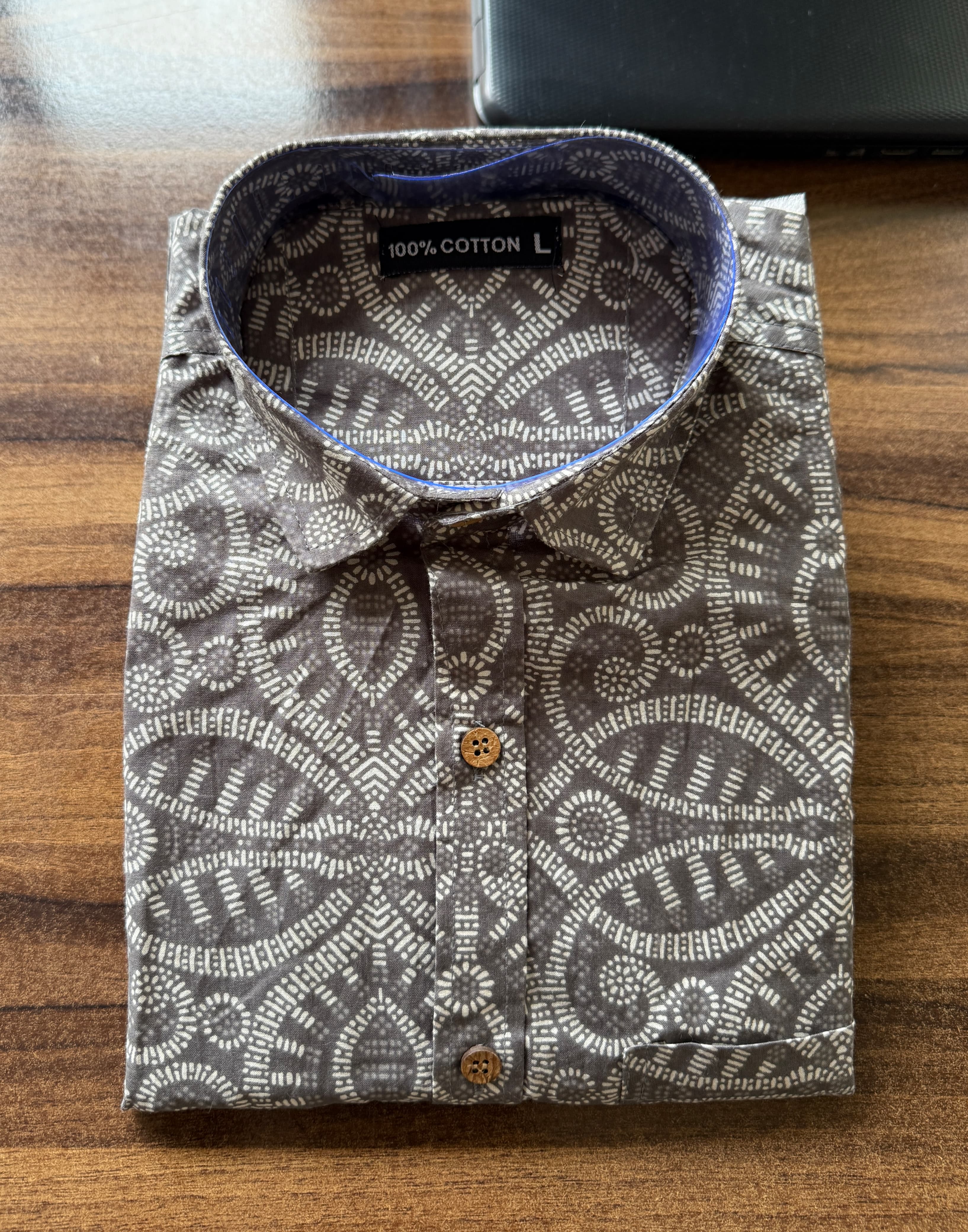 Men’s Rajasthani Traditional Half Sleeves Cotton Shirt