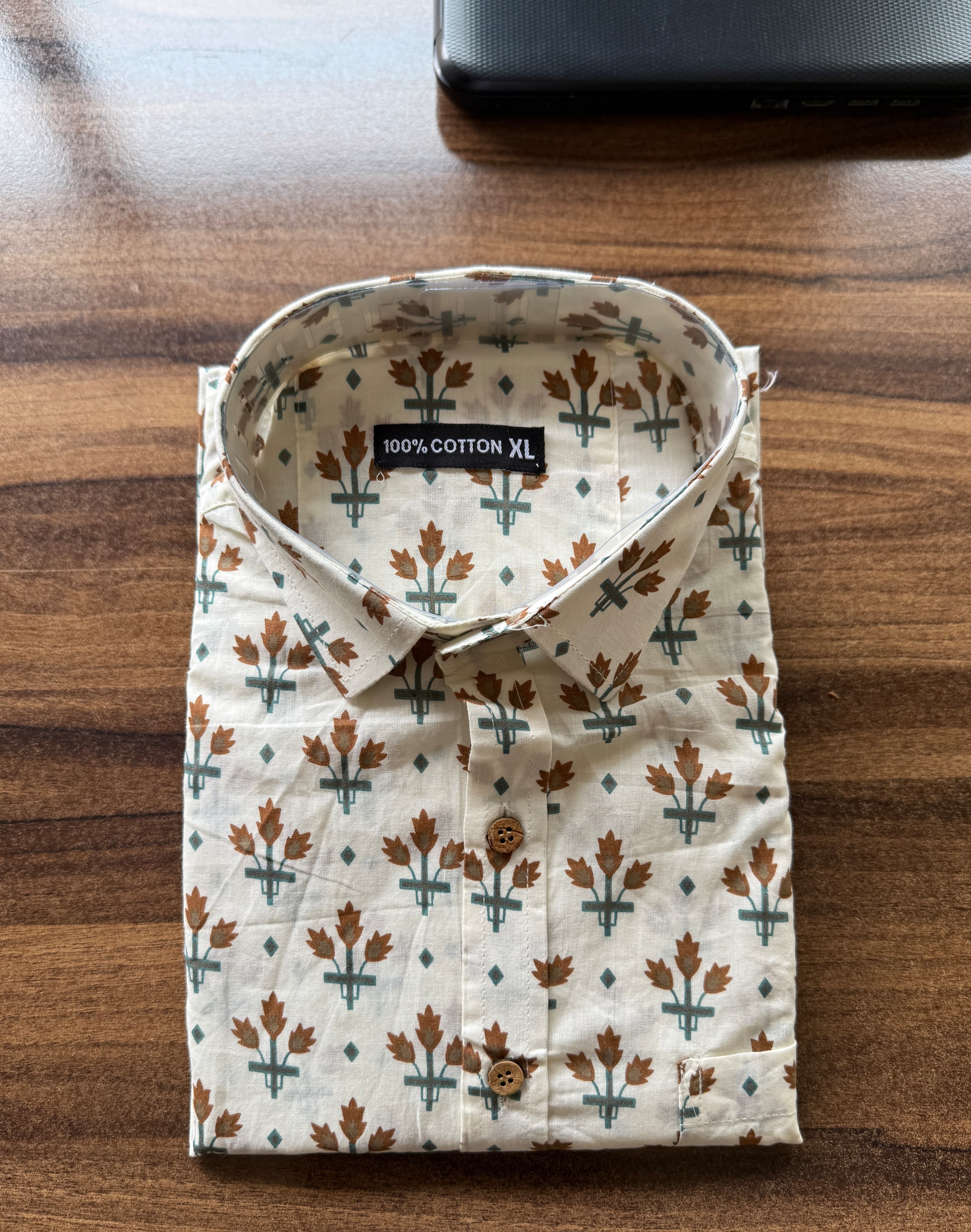 Men’s Rajasthani Traditional Half Sleeves Cotton Shirt