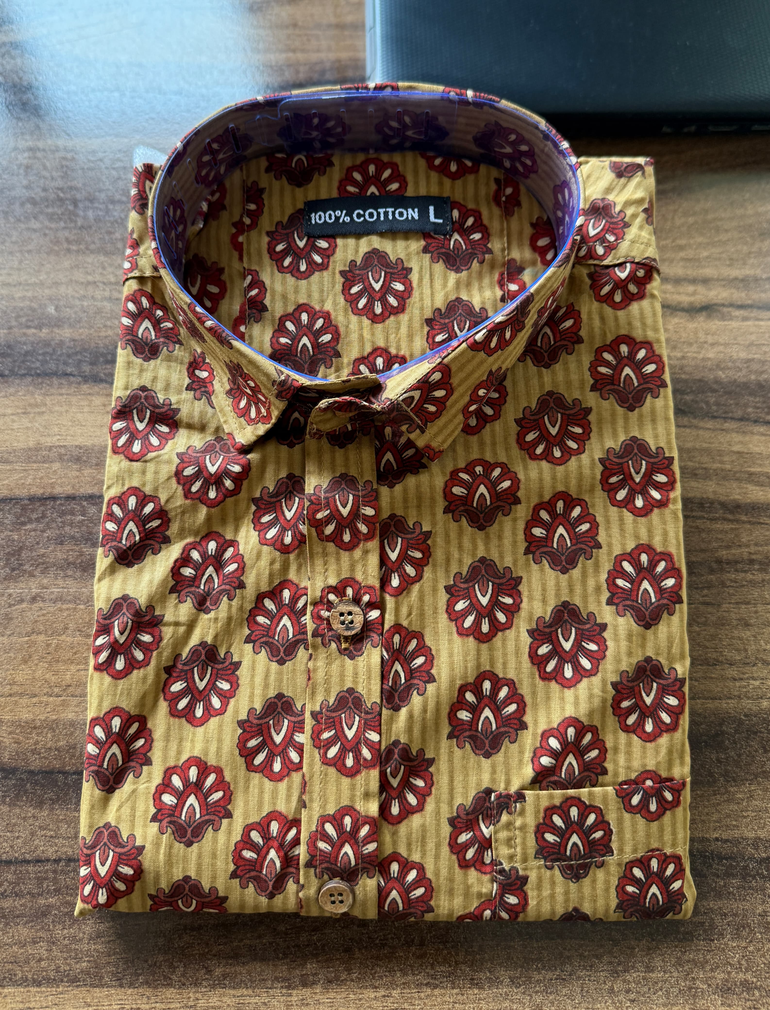 Men’s Rajasthani Traditional Half Sleeves Cotton Shirt