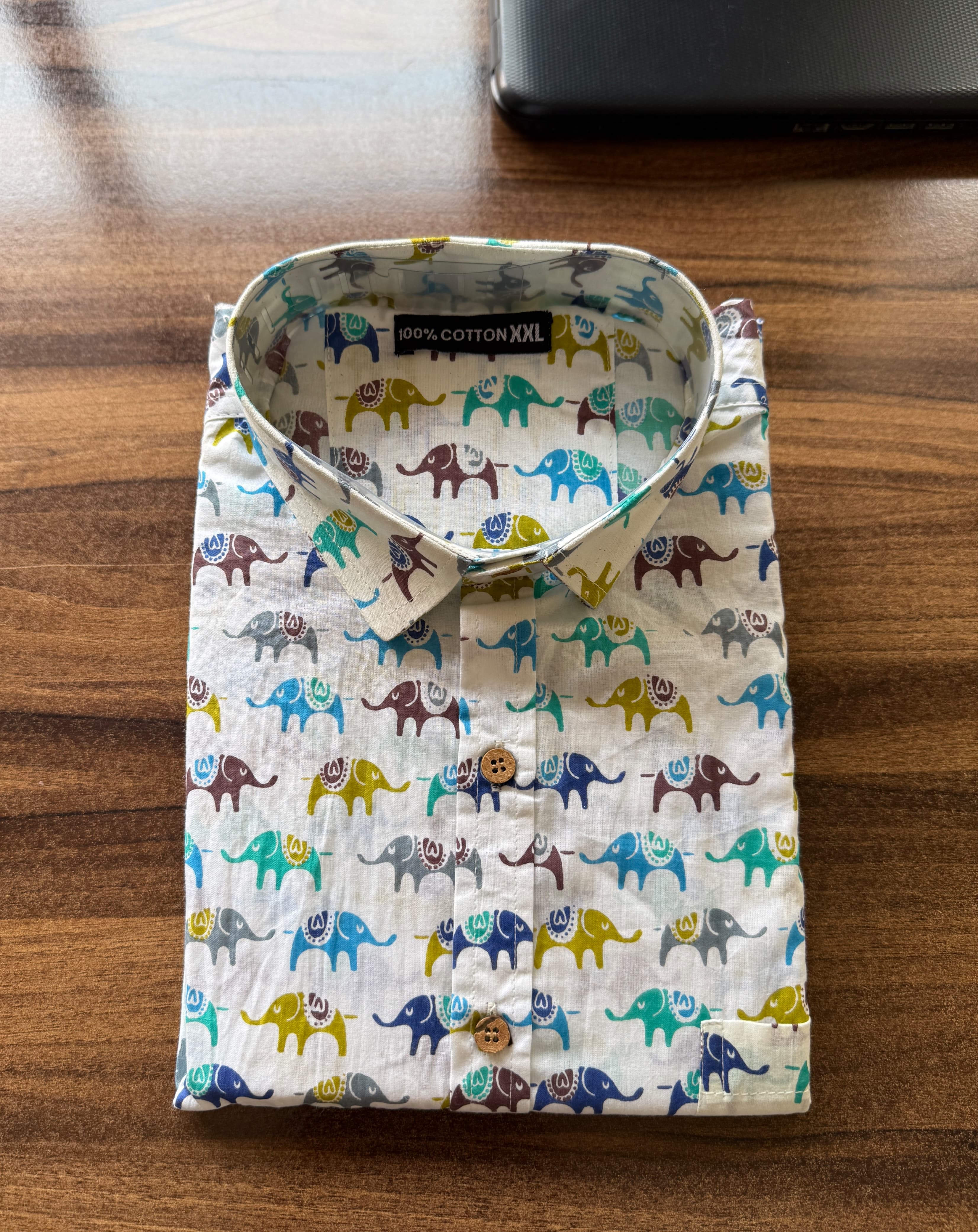 Men’s Rajasthani Traditional Half Sleeves Cotton Shirt