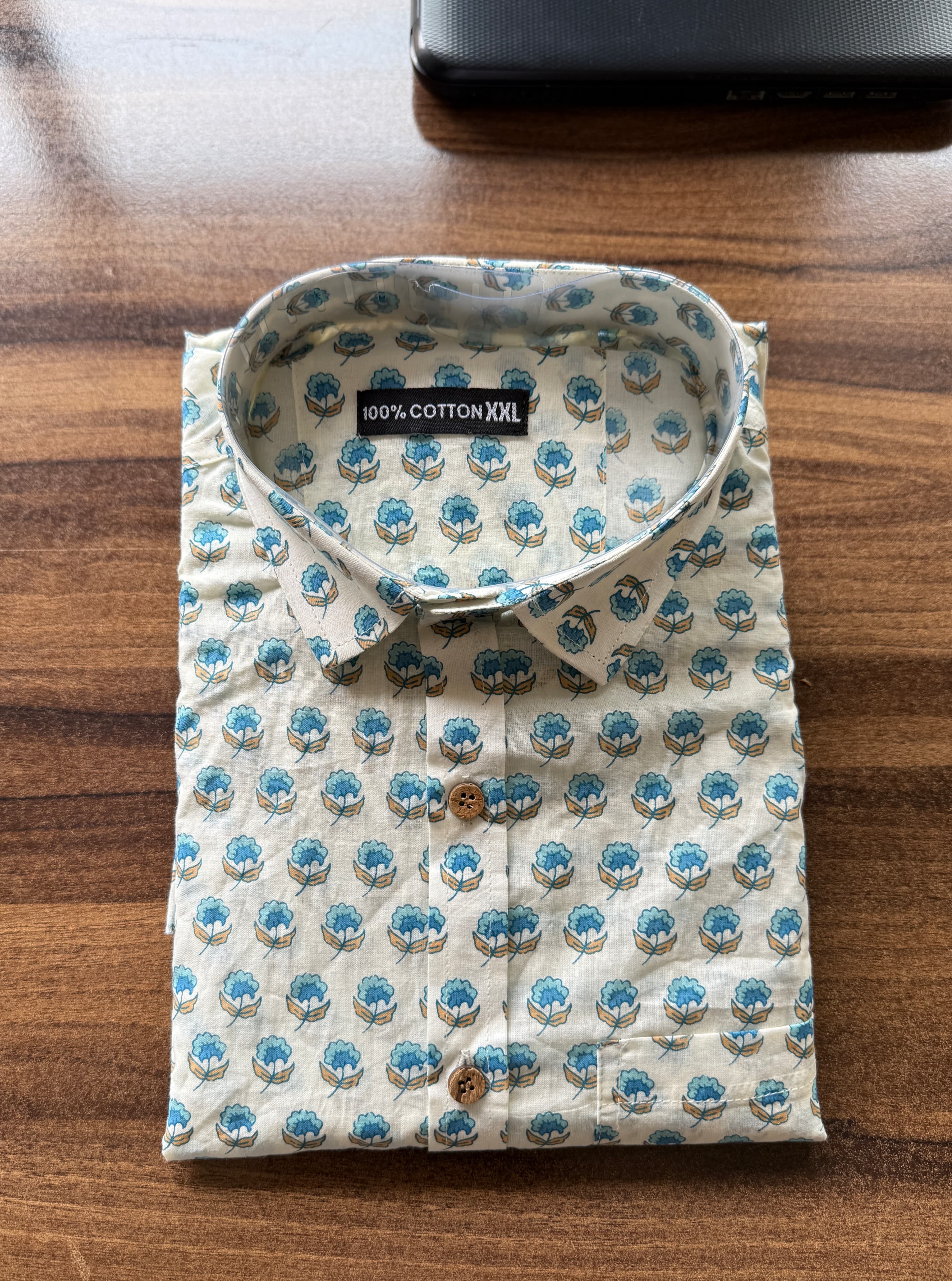 Men’s Rajasthani Traditional Half Sleeves Cotton Shirt