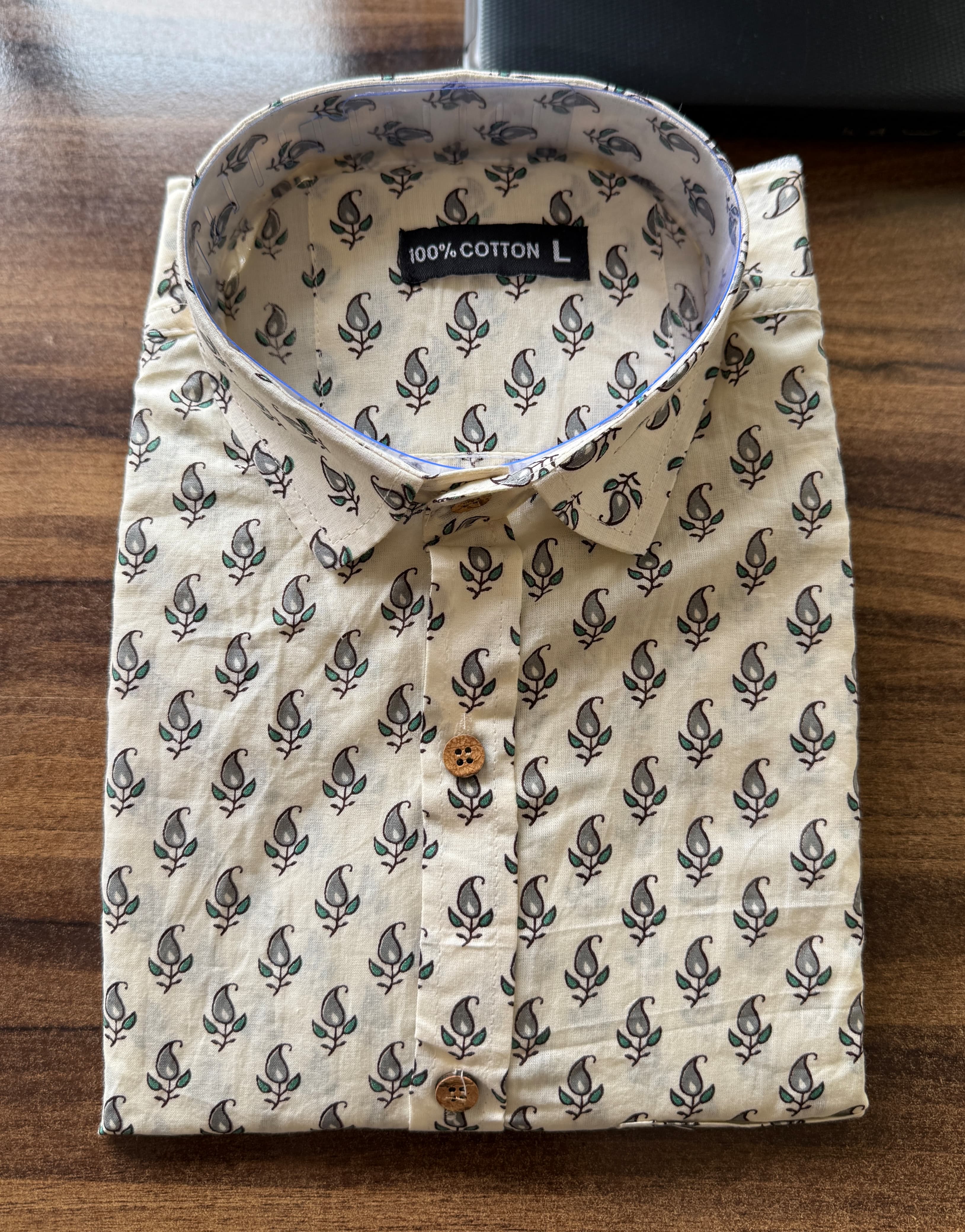 Men’s Rajasthani Traditional Half Sleeves Cotton Shirt