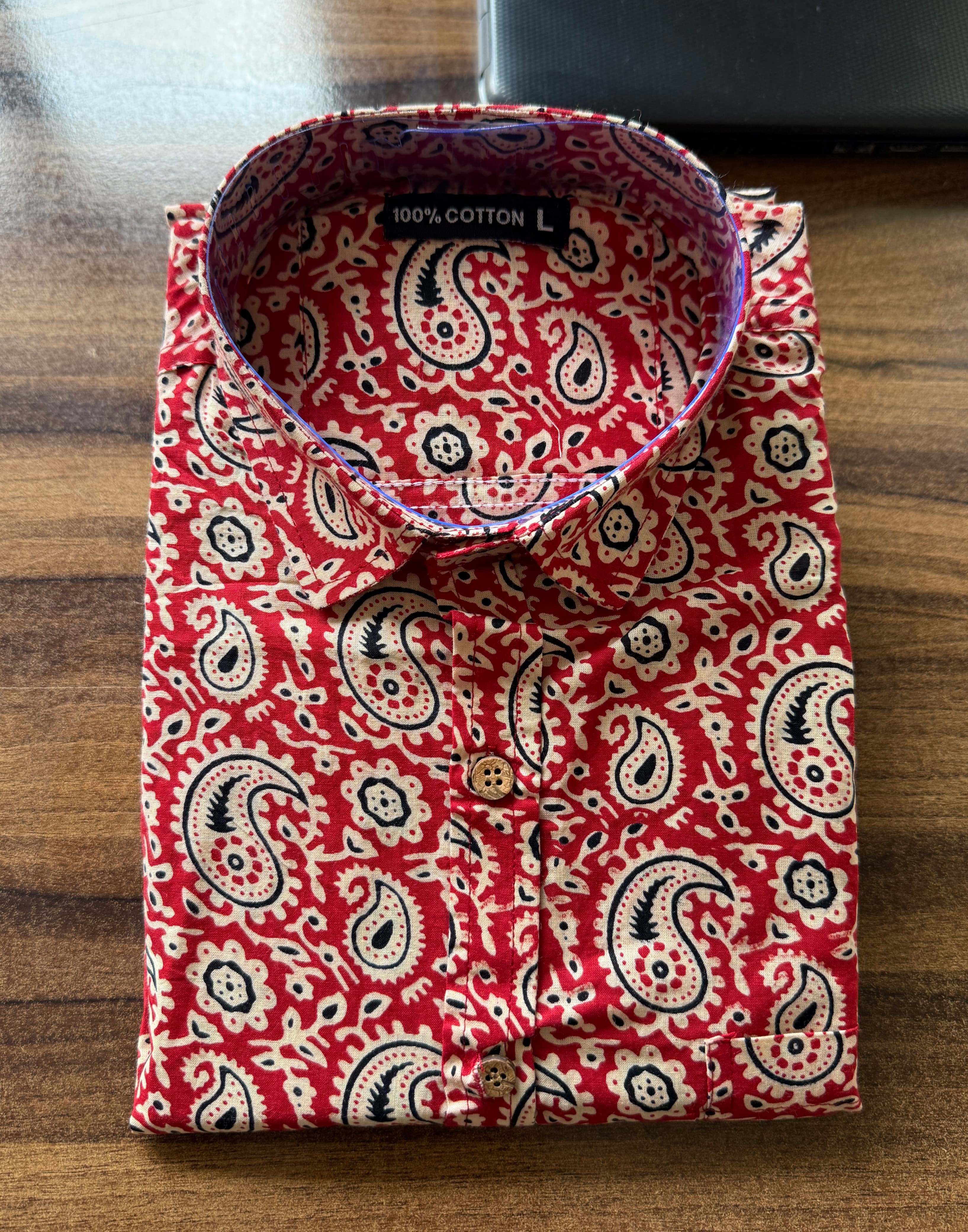 Men’s Rajasthani Traditional Half Sleeves Cotton Shirt
