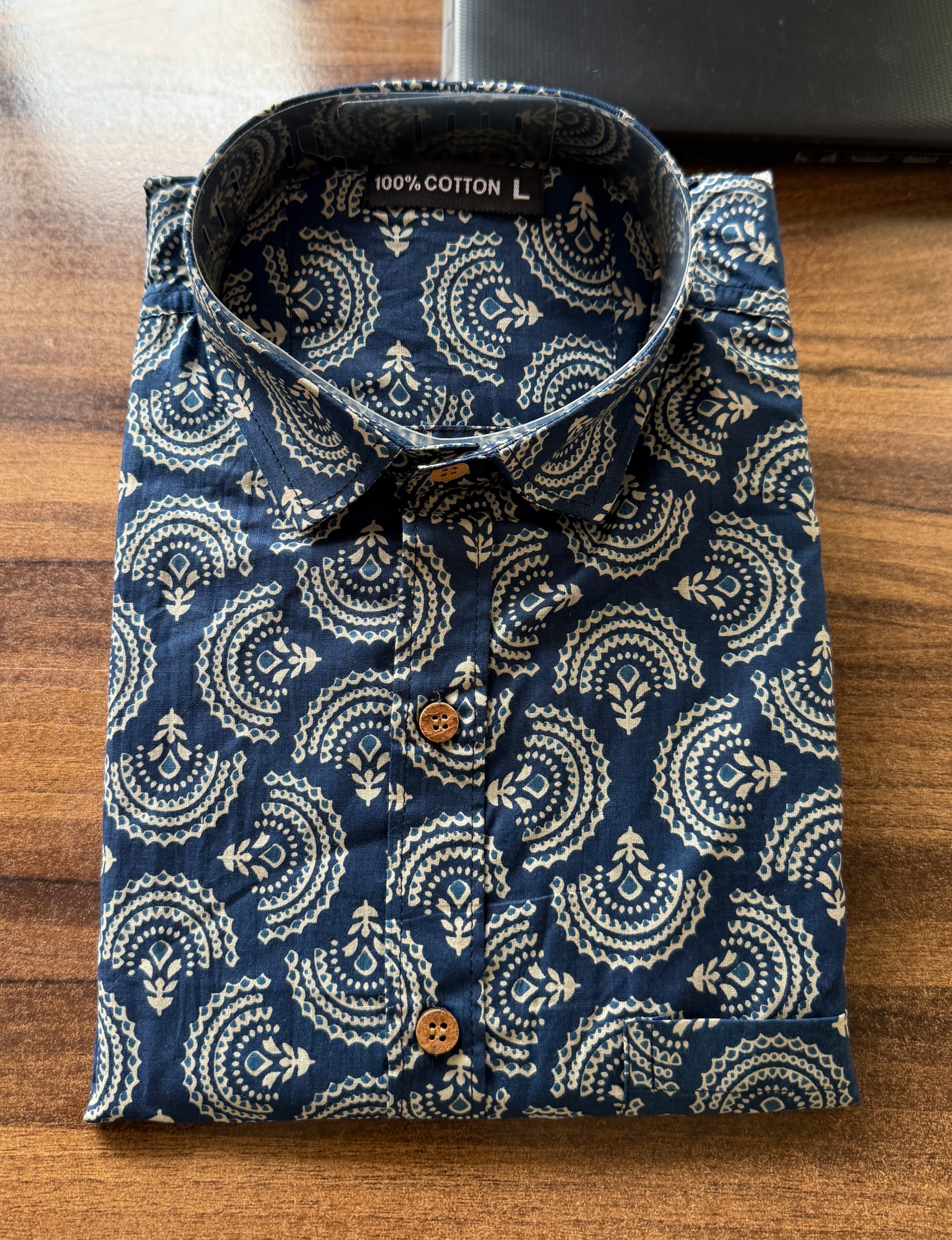 Men’s Rajasthani Traditional Half Sleeves Cotton Shirt