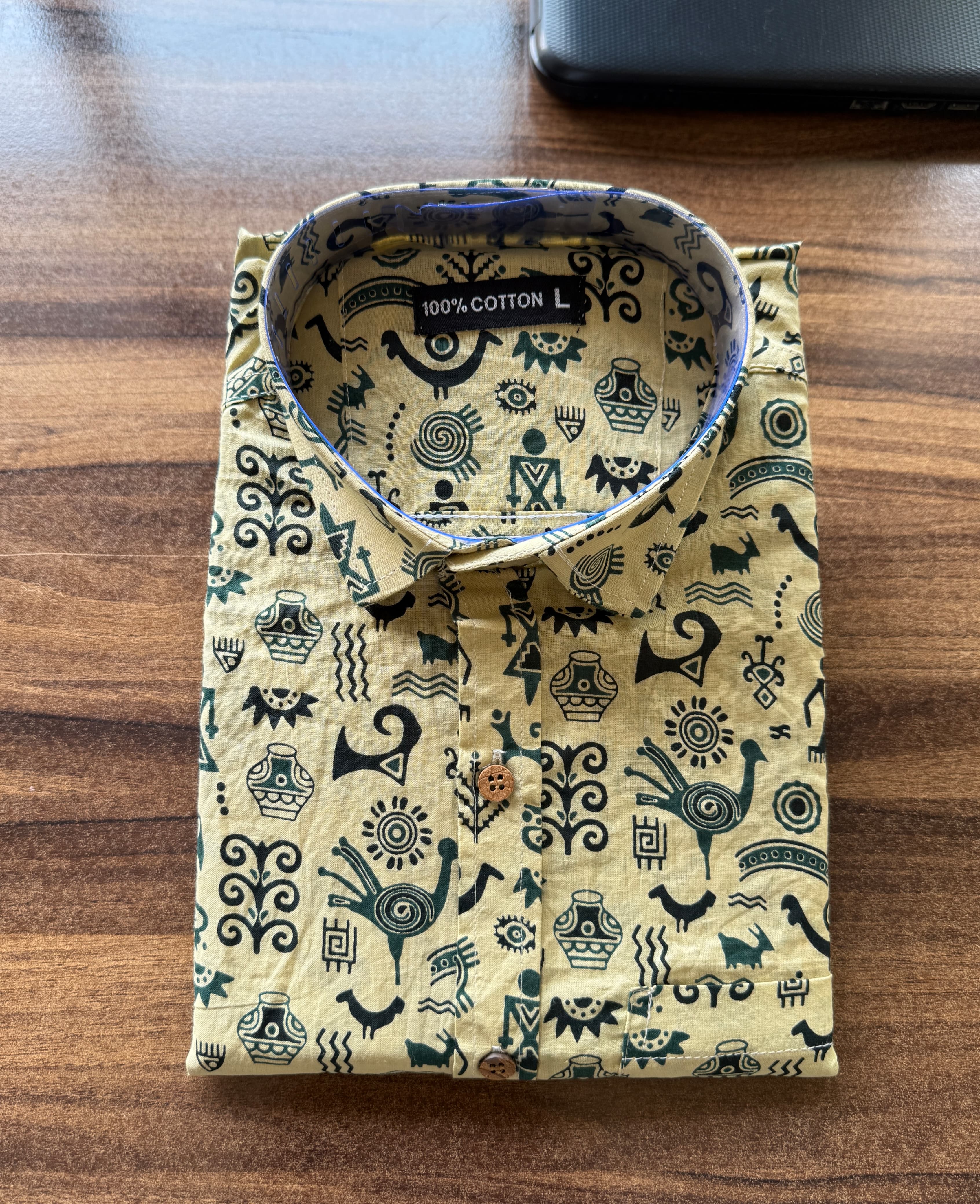 Men’s Rajasthani Traditional Half Sleeves Cotton Shirt