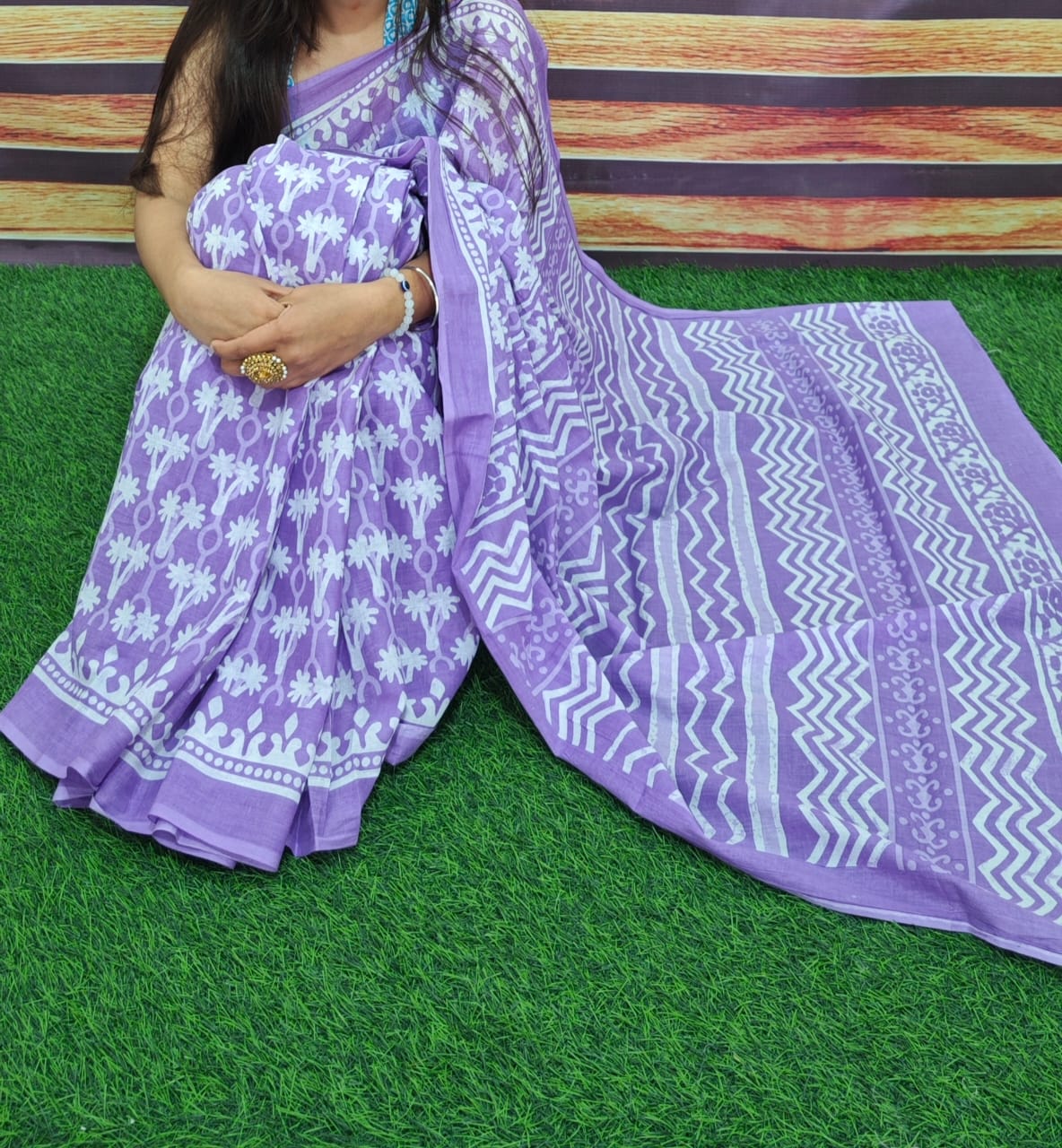 Jaipuri Mulmul Cotton Printed Saree With Blouse