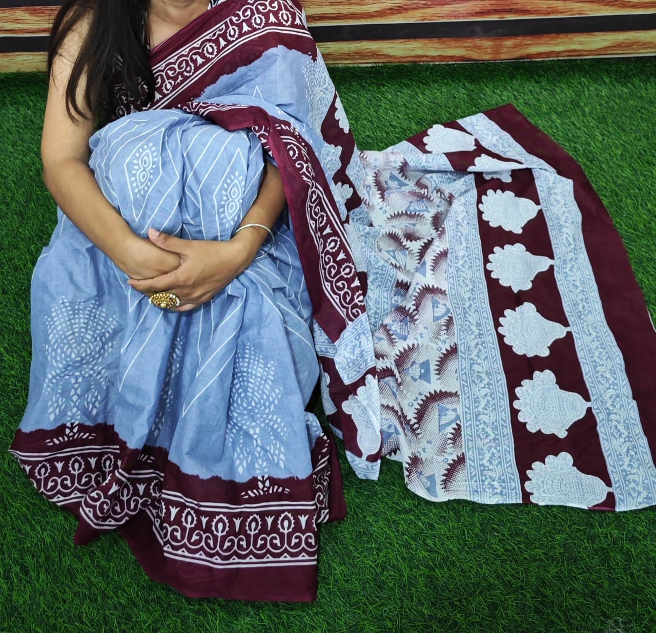 Jaipuri Mulmul Cotton Printed Saree With Blouse