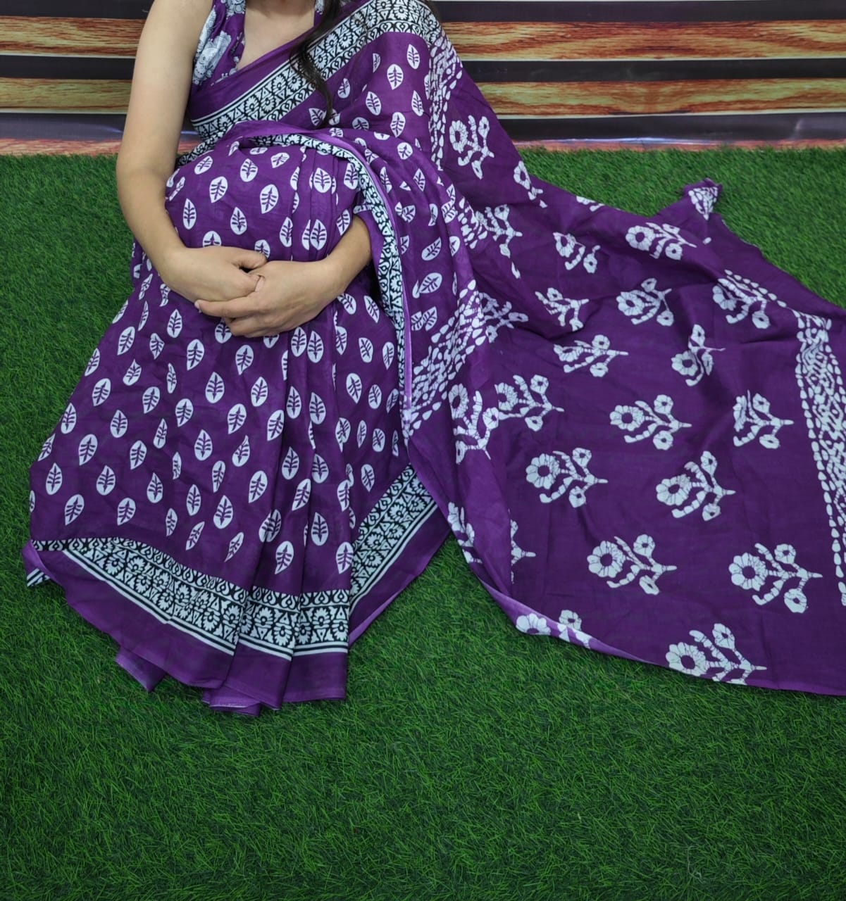 Jaipuri Mulmul Cotton Printed Saree With Blouse