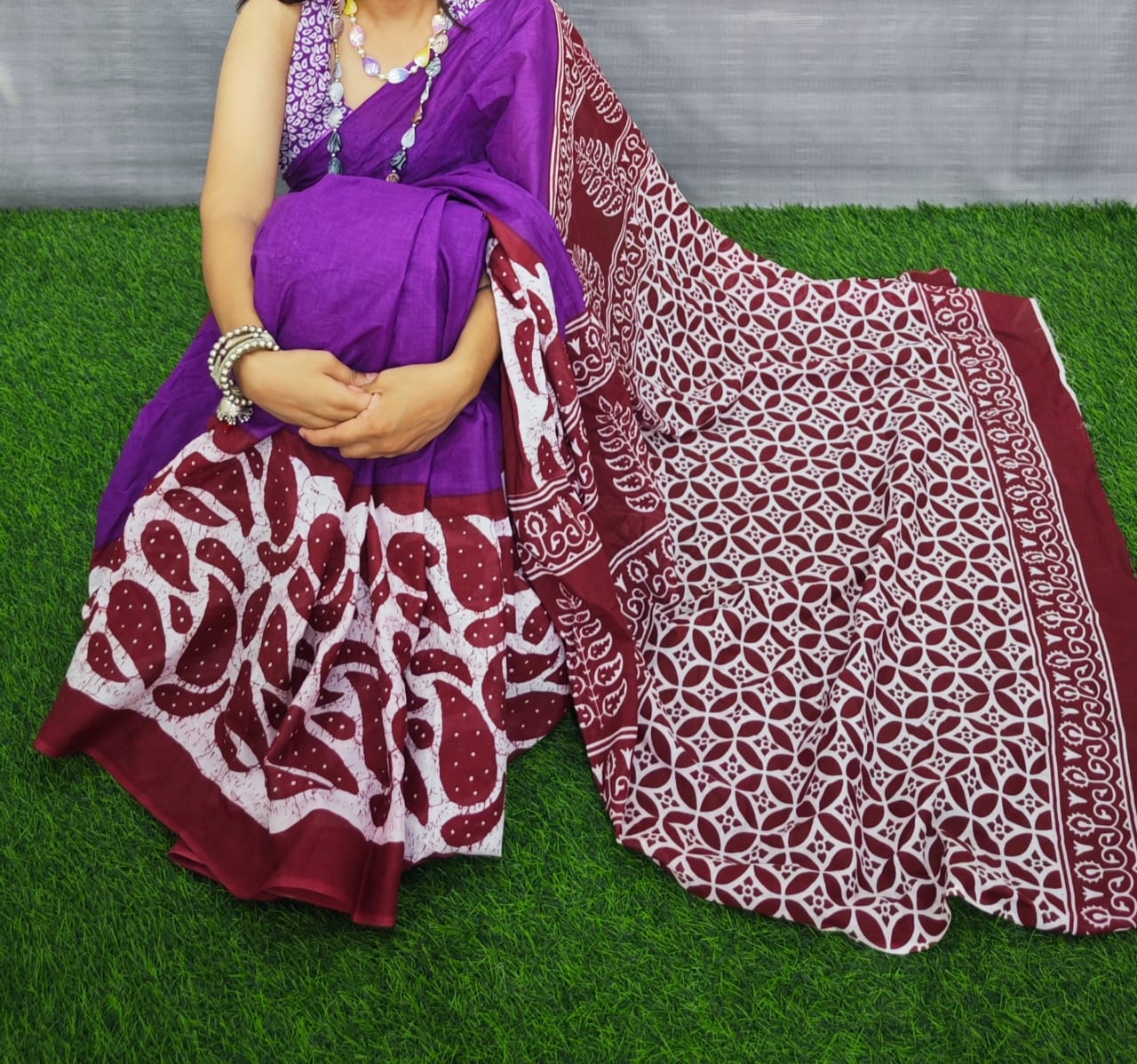Jaipuri Mulmul Cotton Printed Saree With Blouse