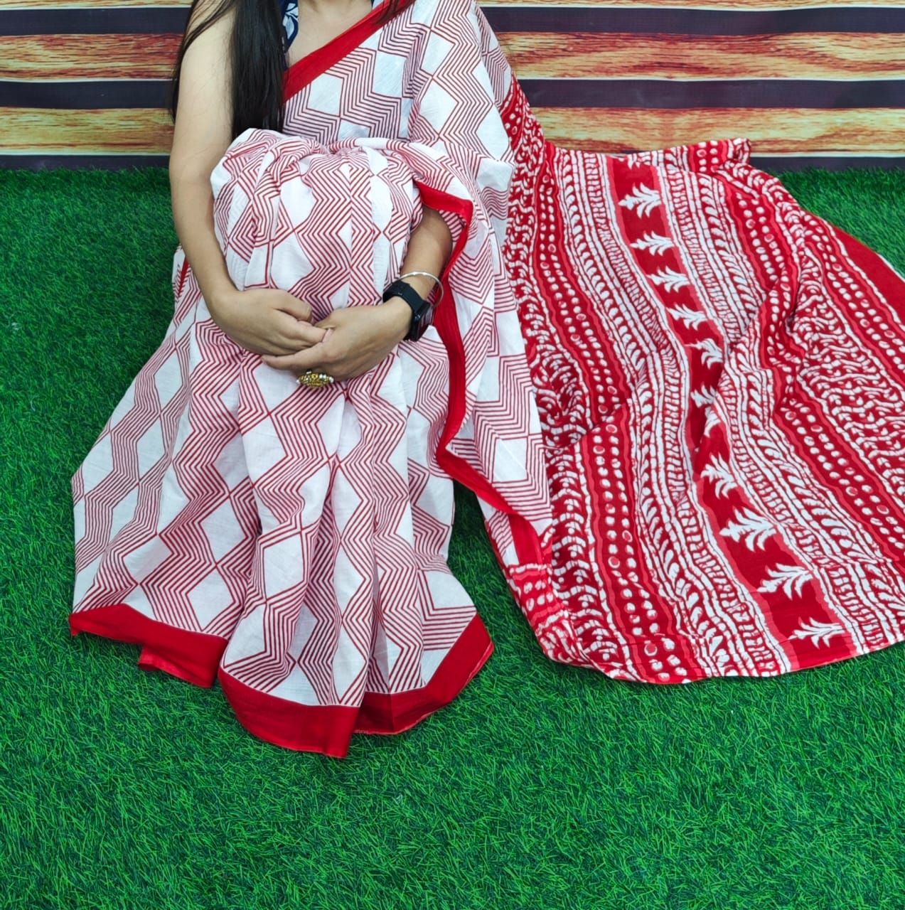 Jaipuri Mulmul Cotton Printed Saree With Blouse