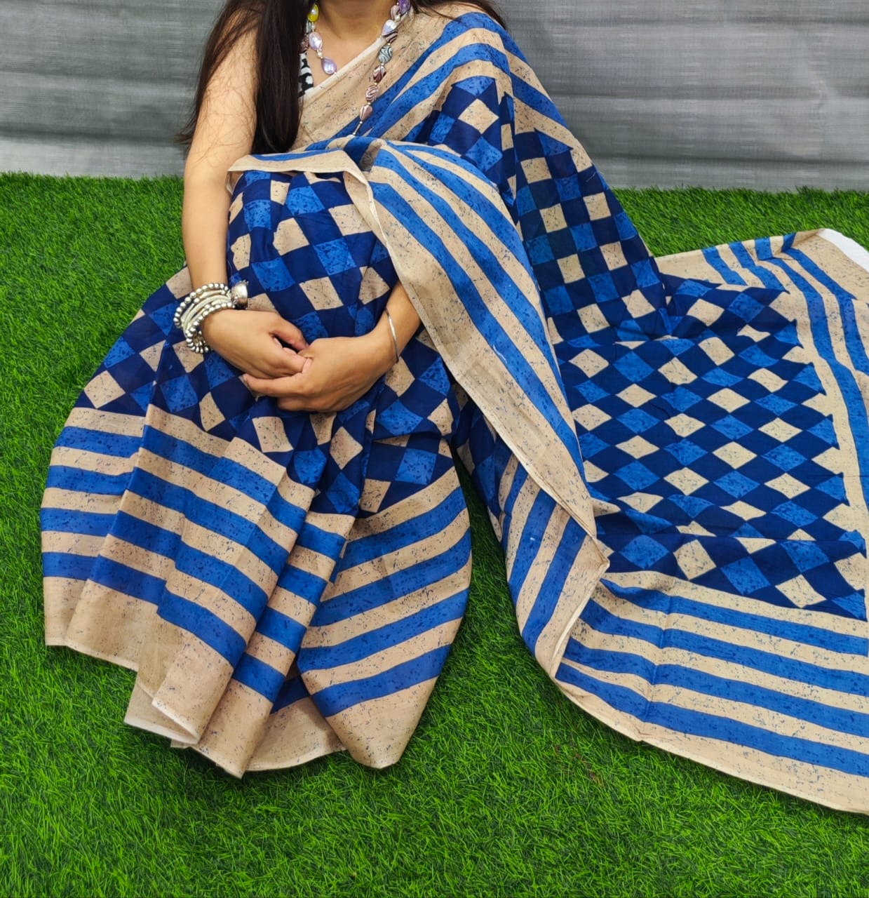 Jaipuri Mulmul Cotton Printed Saree With Blouse