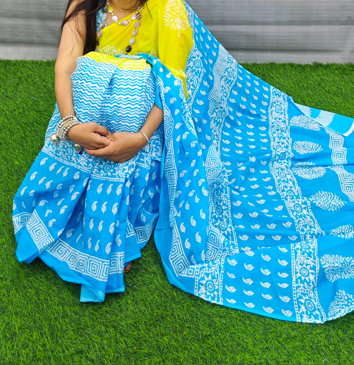 Jaipuri Mulmul Cotton Printed Saree With Blouse