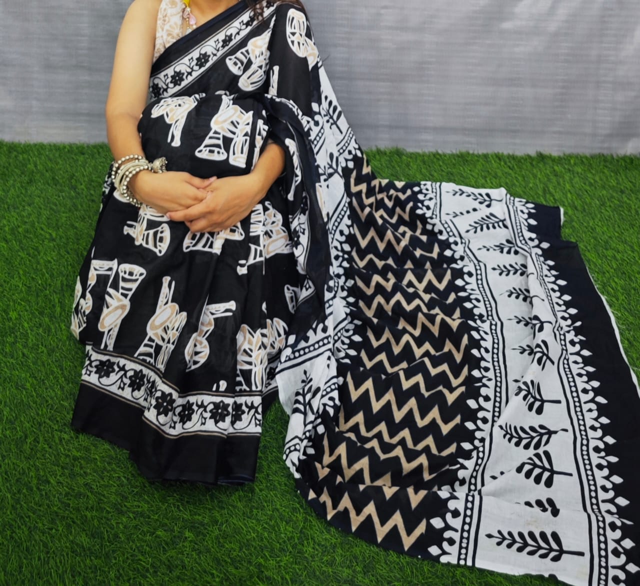 Jaipuri Mulmul Cotton Printed Saree With Blouse